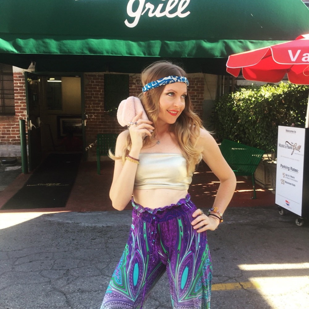Hippie pants and top same colour